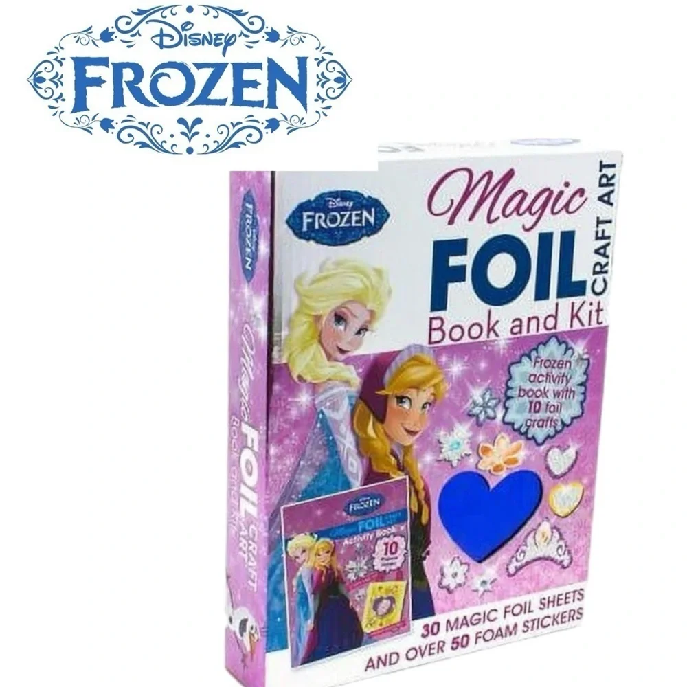 Disney Frozen Magic Foil Book and Craft Kit Girls Princess Craft Art Gift Set